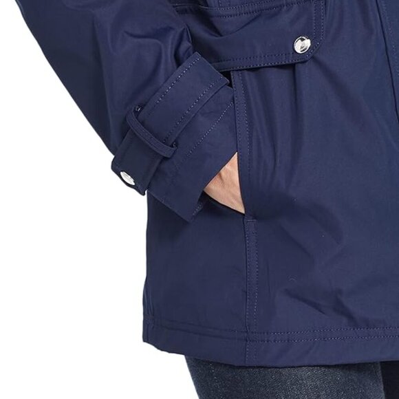 Weatherproof Womens Water Resistant Rain Jacket Detachable Hood Size L - Picture 6 of 6